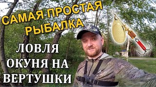 САМАЯ ПРОСТАЯ РЫБАЛКА - ЛОВЛЯ ОКУНЯ НА ВЕРТУШКУ! Рыбалка на окуня 2019! Окунь на блесну