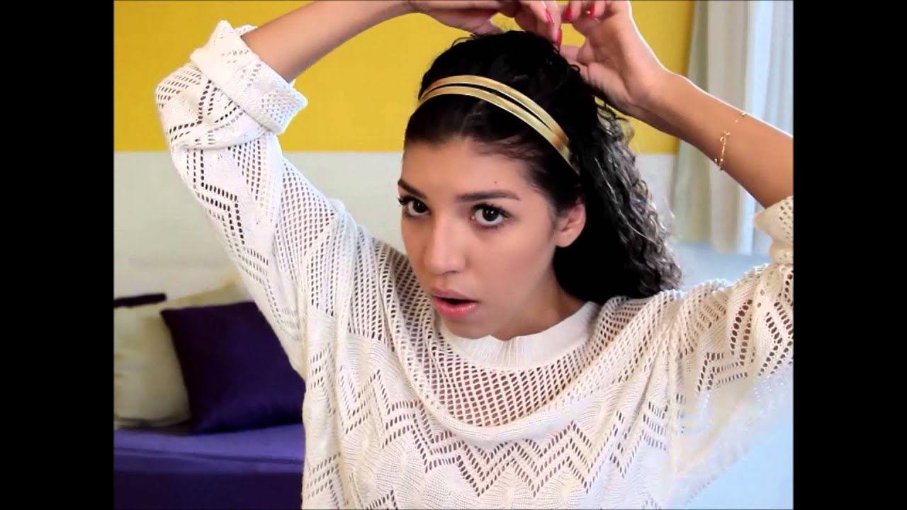Penteado Com Headband - Cabelo Cacheado - Youtube