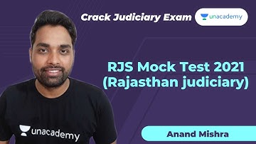 RJS Mock Test 2021 | Rajasthan Judiciary | Anand Mishra | Unacademy Judiciary