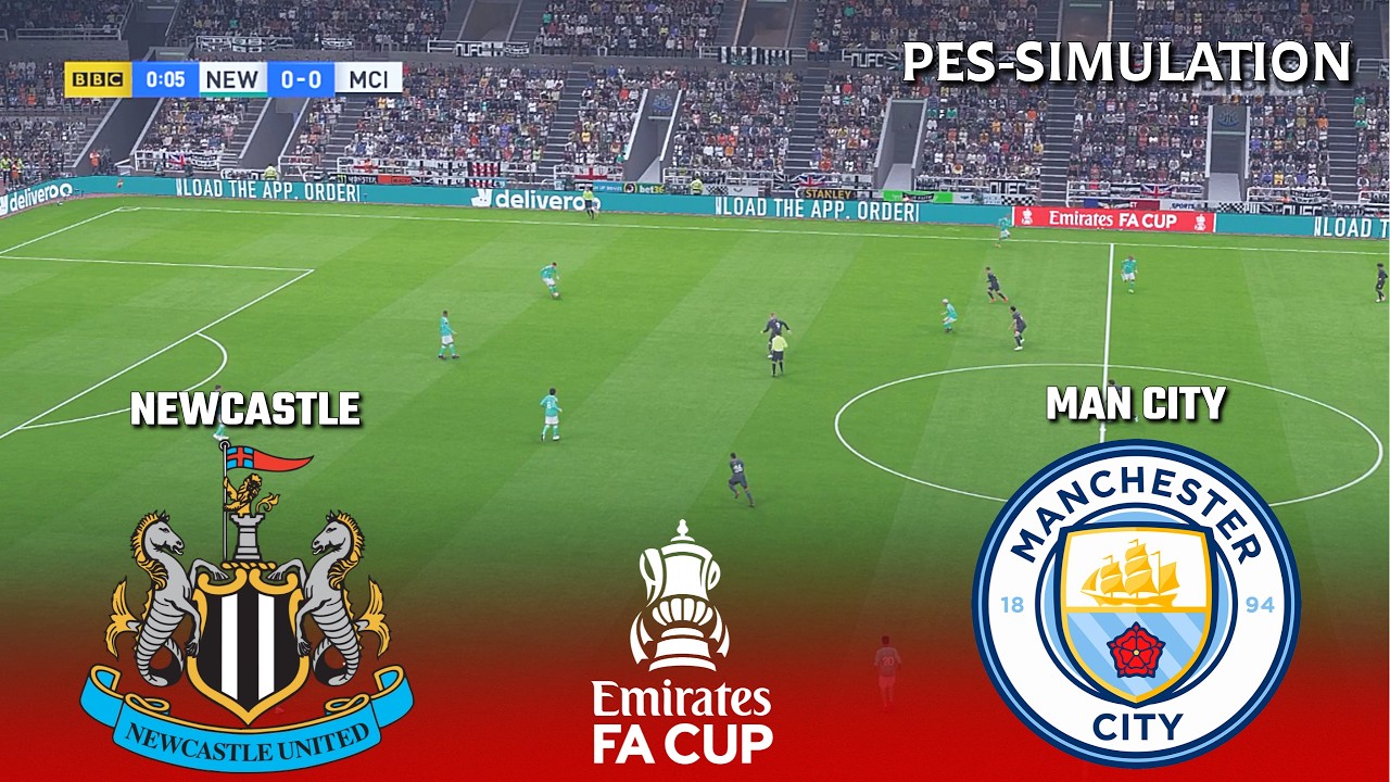 Newcastle United vs Manchester City | FA Cup | PES 21 Simulation
