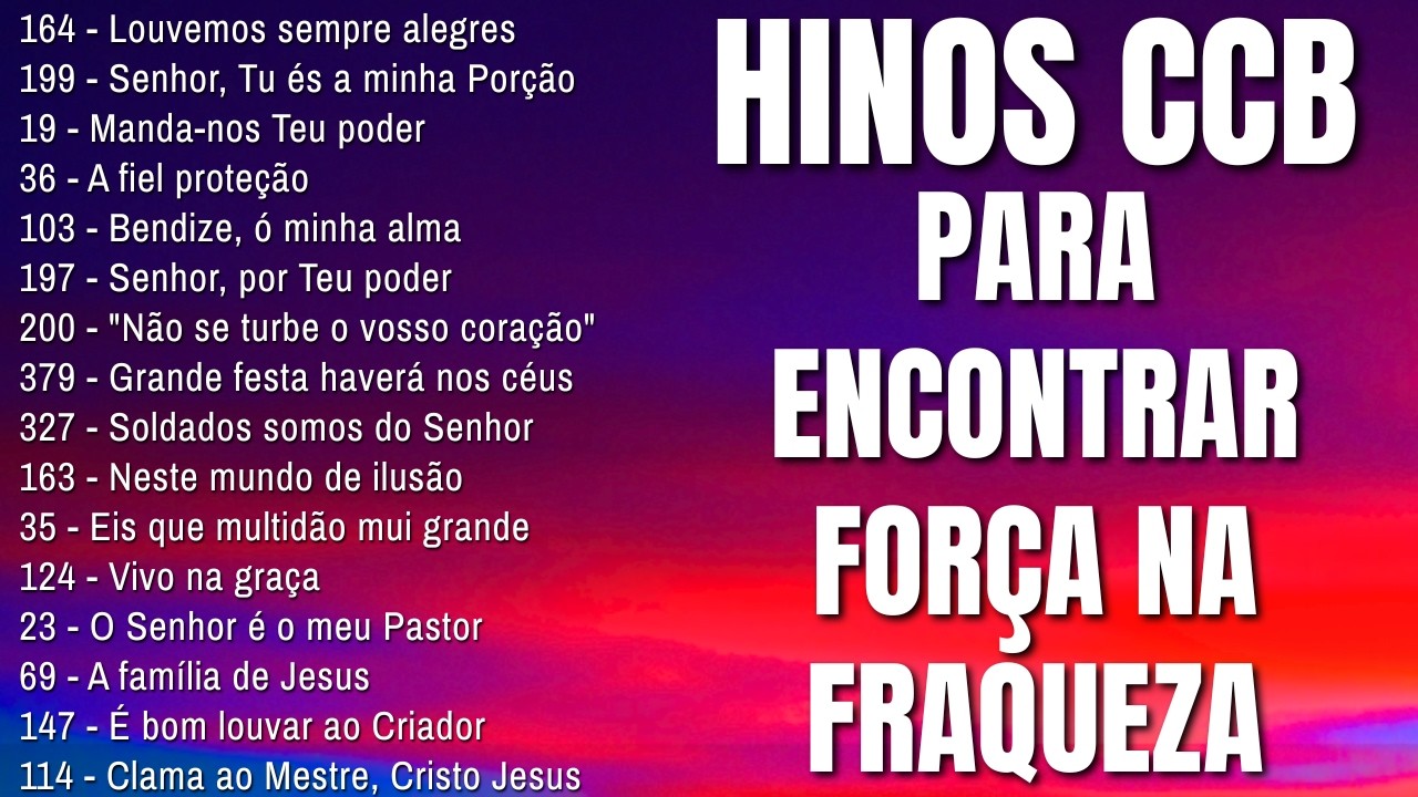 BELOS HINOS CCB COM LETRA | Seleção Inspiradora do Hinário 5 🎼 Hinos Lindos CCB CANTADOS EM COMUNHÃO