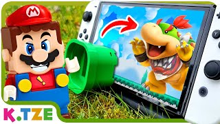 يدخل Lego Mario إلى Nintendo Switch لإيقاف Bowser Jr 😤🎮 قصة Super Mario Odyssey