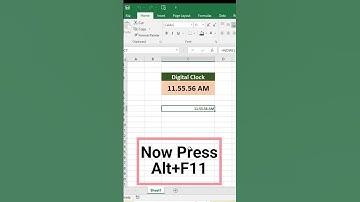 Create a Digital Clock in Excel #viral excel tips and tricks
