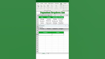 Dependent Dropdowns List Made Easy in Excel! #exceltips