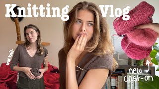 New yarn, New Project, BDAY vibes and Knitting on my Testknit the Winnie Sweater - Knitting Vlog