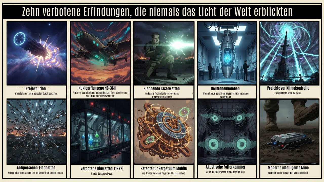 10 Verbotene ERFINDUNGEN Die Niemals Das Licht Der Welt Erblickten