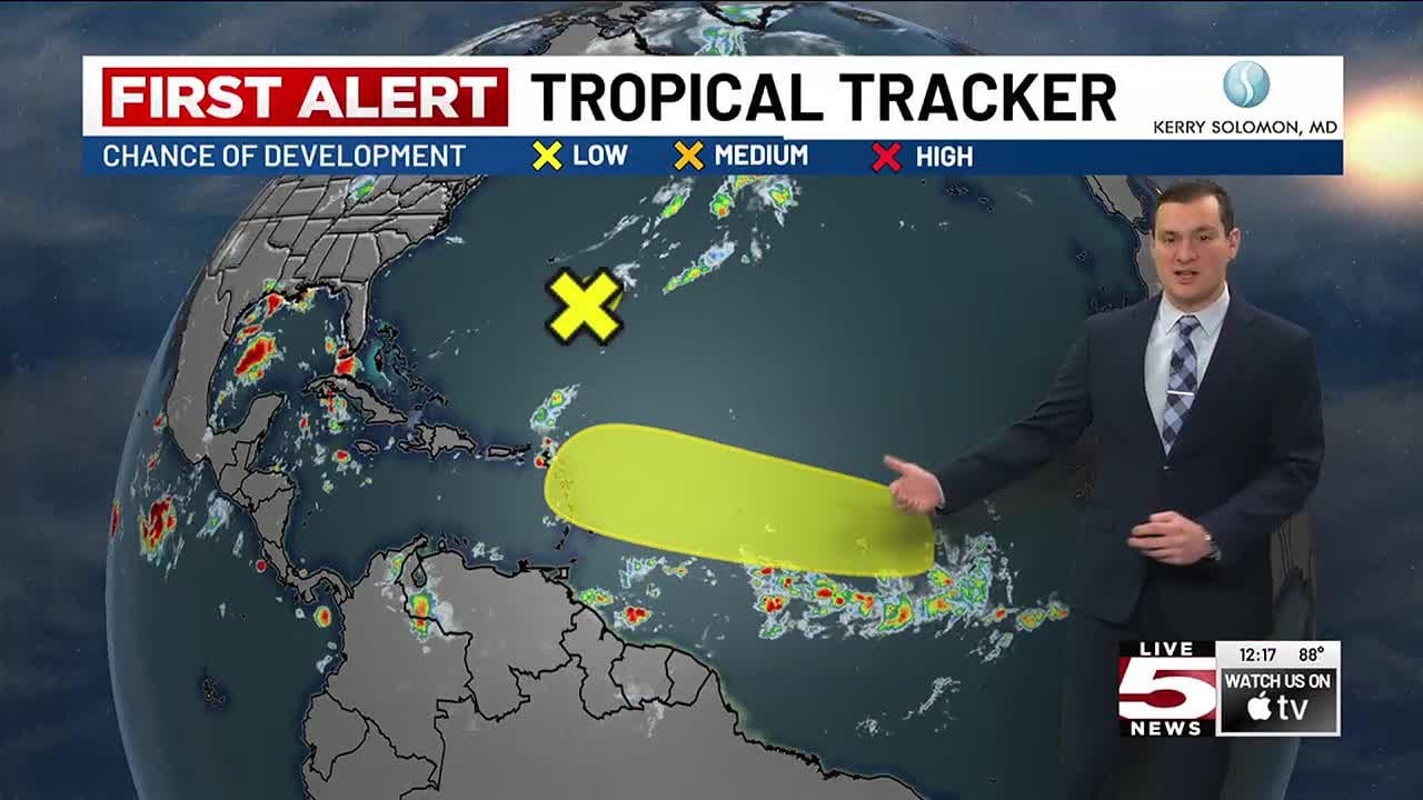 VIDEO: Two areas being monitored for development in the Atlantic - YouTube
