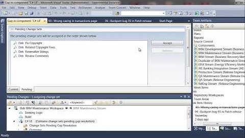 Accepting multiple change sets with gaps in the RTC Client for Microsoft Visual Studio IDE