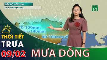 Thời tiết trưa chiều ngày 09/02/2021: Bắc Bộ có mưa dông diện rộng | VTC14