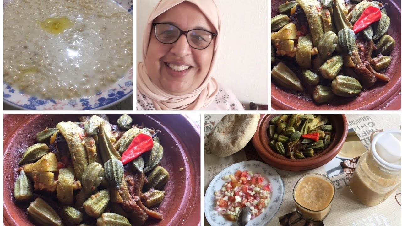 روتين نهاري من صباح حتى ليل طجين بسلاوي الملوخية اللحم معلك ولذيذ مع القمح مفسخ بالحليب بحال روز👌💯