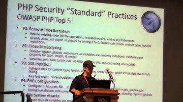 RVAsec 2012: PHP Website Security, Attack Analysis, & Mitigations (Salvador Grec)