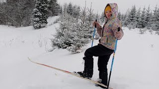 Поездка на лыжах в лес 🌲