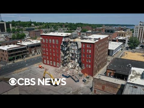Davenport Iowa officials say 5 unaccounted for after partial building collapse full video