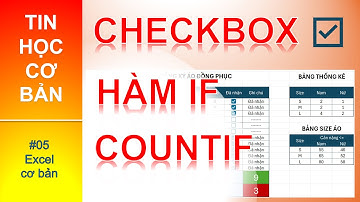 [Excel] Mẹo tạo CHECKBOX & sử dụng hàm IF, COUNTIF(S) trong Excel nhanh chóng - TIN HỌC CƠ BẢN #5