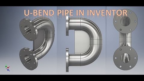 U Bend Pipe With Flange in Autodesk Inventor || Inventor Cad drawing Tutorials || Inventor cad 3d