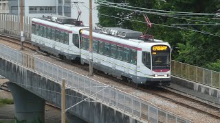 MTR Light Rail 1023+1037 arriving into Siu Hong P6