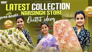 Latest Fabric Collection At Narsingh Store | Outfit Ideas | Celebrity Style Sarees || Divya Vlogs