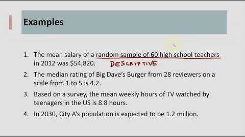 Descriptive vs Inferential Statistics
