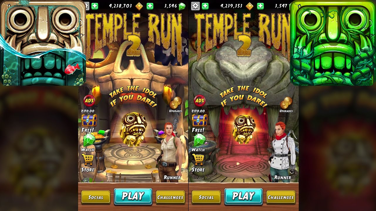 Temple Run 2 Pirate Cove Vs Temple Run 2 Lost Jungle - Endless Run Game ...