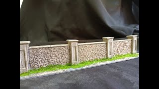 Scale model stone walls. How to make.