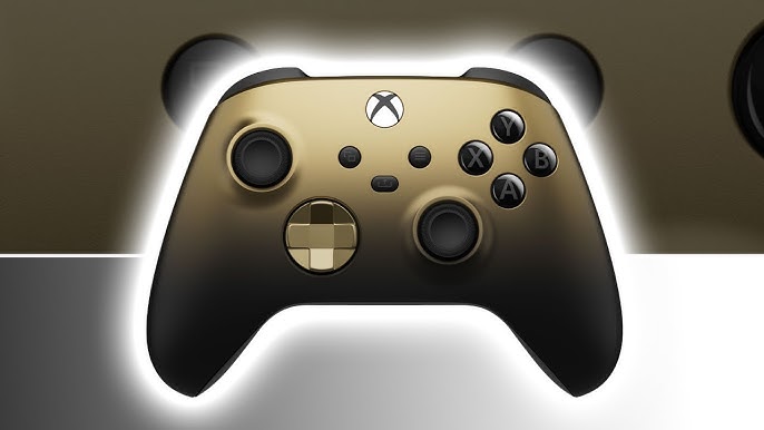 Microsoft Xbox Gold Shadow Special Edition Noir, Or Bluetooth/USB