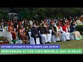 PM Modi interacts with cadets and artists performing at the 72nd Republic Day in Delhi