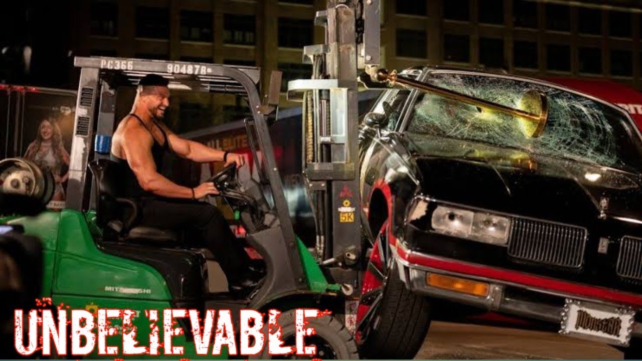 AEW dynamite Wardlow and Powerhouse Hobbs Car breaking Segment aew 