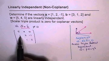 Understand Scalar Triple Product Linearly Independent Vectors - EDEXCEL - GCSE