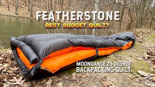 FEATHERSTONE MOONDANCE 25 DEGREE BACKPACKING QUILT REVIEW #backpackingquilt #quilt