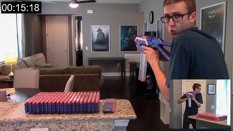 SHOOTING 430 NERF DARTS AS FAST AS POSSIBLE #1 | TACTICAL SPRAY & PRAY!