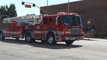 LAFD Truck 88 + Engine 472 + Command 42 Responding