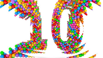 Learn Number 10 on 3d Color Balls | Sparta Circle Dimension Effects (sponsored by preview2effects)