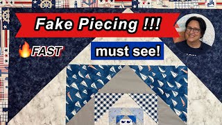 Fake Piecing A Quilt ~ Fast Faux Quilting screenshot 5