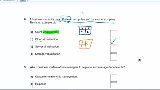 Cambridge Technicals IT Unit 1 January 2020 Exam Walkthrough screenshot 4