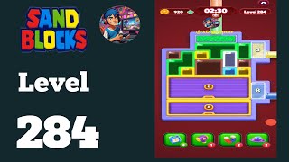 Sand blocks drop puzzle level  284 solution and walkthrough 