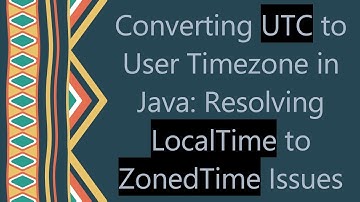 Converting UTC to User Timezone in Java: Resolving LocalTime to ZonedTime Issues