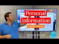 Personal information vocabulary  english lessons in london england  clases de ingls en londres