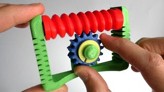 🌑 Волшебная червячная передача на 3D принтере Worm Gear Mechanism #3dprinting #Shorts Игорь Белецкий