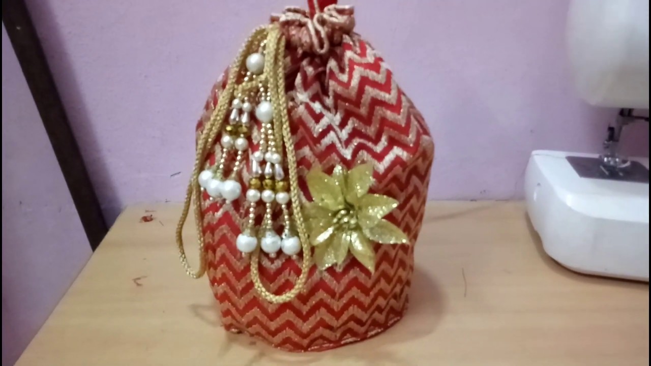 How To Make Batua (potli bag ) very easy at home YouTube