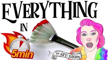 ☆ Learn EVERYTHING in 5 minutes basic Fan Brush Techniques ☆ #1  | TheArtSherpa