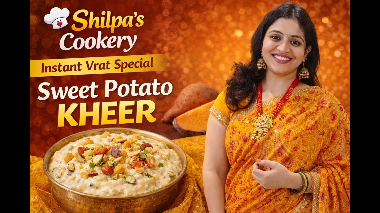 Sweet Potato Kheer Recipe 😋 | Instant Vrat Special Dessert | Shilpa's Cookery