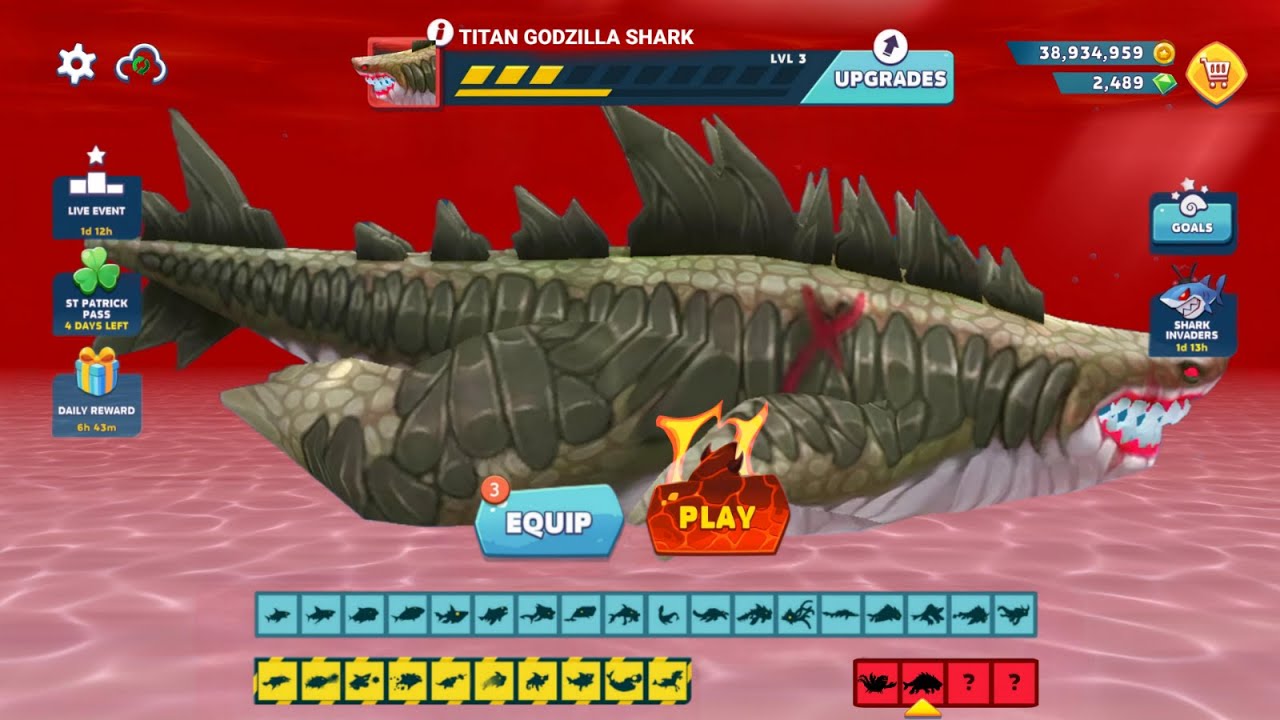NEW  GIANT TITAN GODZILLA SHARK UNLOCKED AND GAMEPLAY - Hungry Shark Evolution