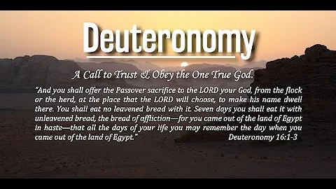 Deuteronomy 16:1-18 "Remember the Blessing of  the Lord"