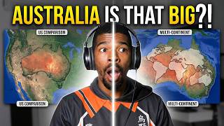 American Reacts to Australia Is Actually This Big?! (You've Been Lied To)