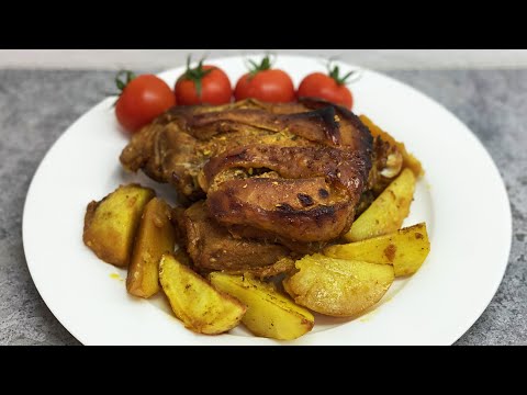 Сочная индейка с картошкой в духовке