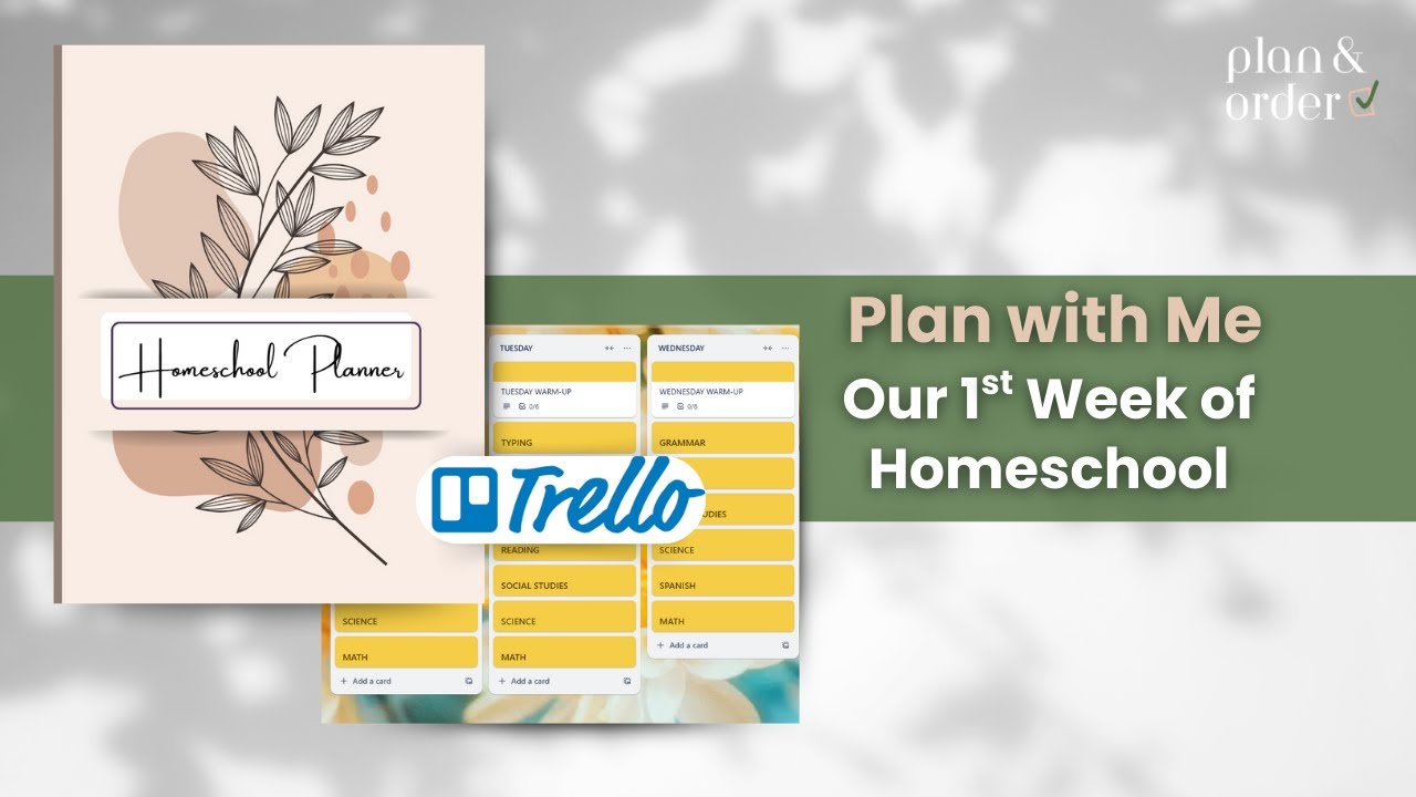 Plan with Me | Our 1st Week of Homeschool