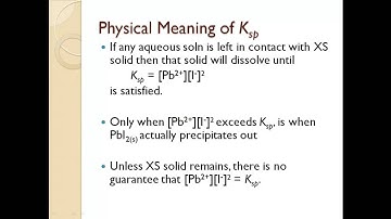 CHEM307 Chapter 6 SolubilityProduct Part1of1