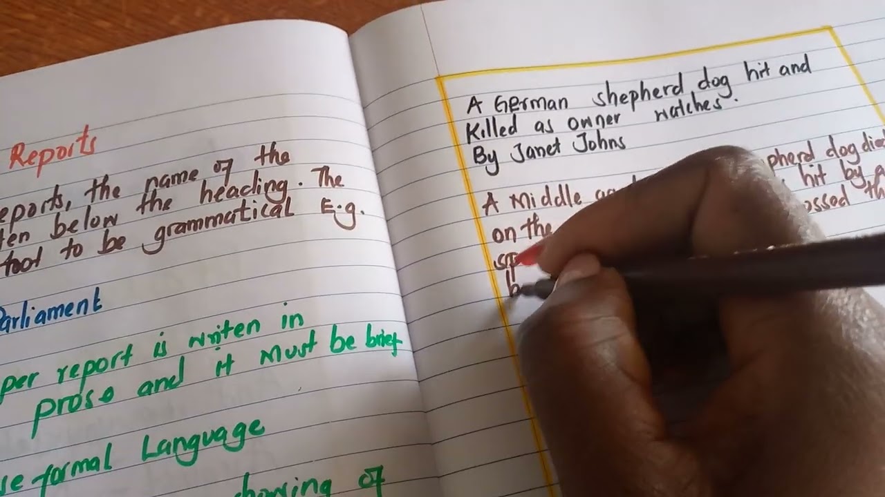 Newspaper report writing / News report writing /  format / functional writing