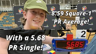 [DOUBLE PR's] 8.59 Official Square-1 Average w/ 5.68 PR Single!