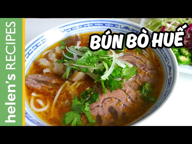 How To Make Bun Bo Hue - Vietnamese Spicy Beef Noodle Soup | Helen'S Recipes  - Youtube
